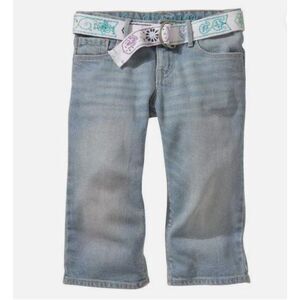 NEW Gap Kids Girls Jeans 6 Capris Shorts Cropped Denim pants Pedal Pushers belt